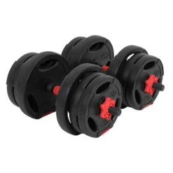 Dumbbell Set Barbell And Dumbbell 2 In 1 20kg Pvc And Rubber