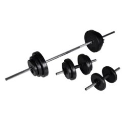 VIDAXL Barbell +2 Dumbbell Set