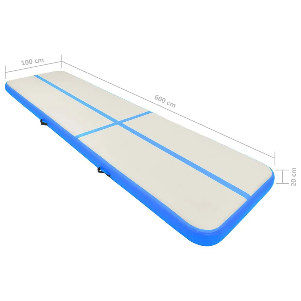 VIDAXL Pvc Inflatable Gymnastics Mat With Pump 600X100X20Cm - Image 4